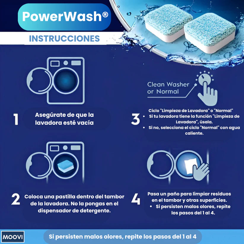 PowerWash® 12 Pastillas para Lavadora
