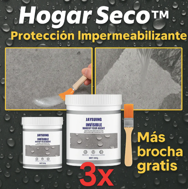 "Hogar Seco" Sellador Adhesivo Pack x3 + Brocha GRATIS