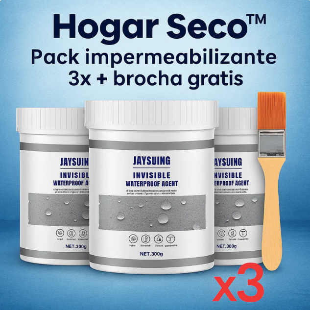 "Hogar Seco" Sellador Adhesivo Pack x3 + Brocha GRATIS