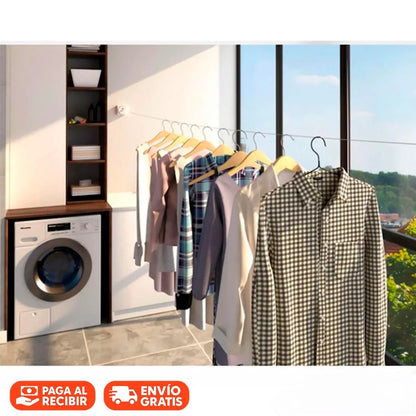Tendedero Retráctil de Pared | 4,2 m de Longitud